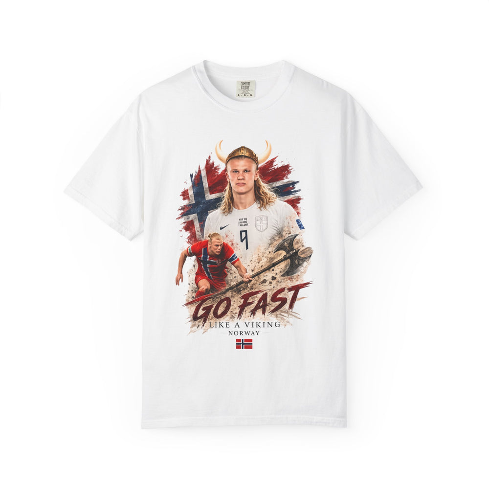 Haaland 'Go Fast Like a Viking' Soccer T-Shirt
